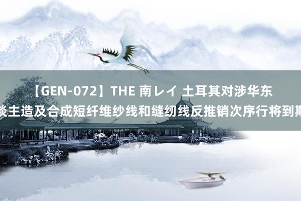 【GEN-072】THE 南レイ 土耳其对涉华东谈主造及合成短纤维纱线和缝纫线反推销次序行将到期