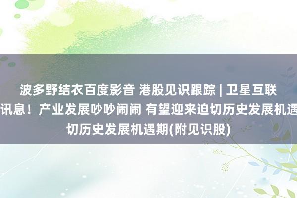 波多野结衣百度影音 港股见识跟踪 | 卫星互联网迎三大利好讯息！产业发展吵吵闹闹 有望迎来迫切历史发展机遇期(附见识股)