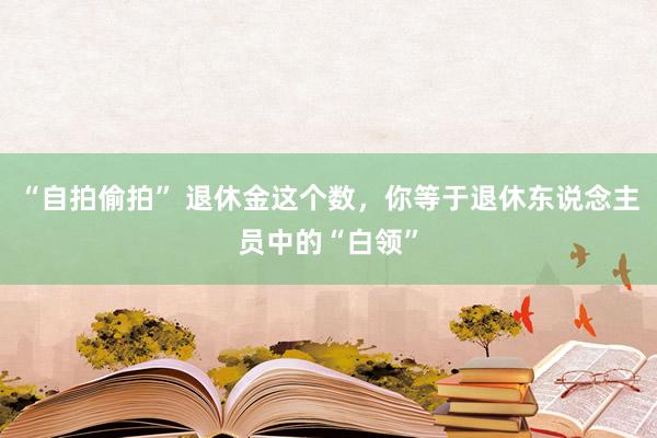 “自拍偷拍” 退休金这个数，你等于退休东说念主员中的“白领”