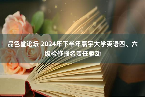 品色堂论坛 2024年下半年寰宇大学英语四、六级检修报名责任驱动